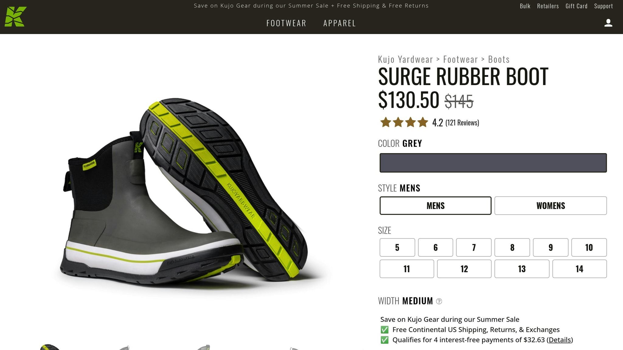 Kujo Yardwear Surge Rubber Boots