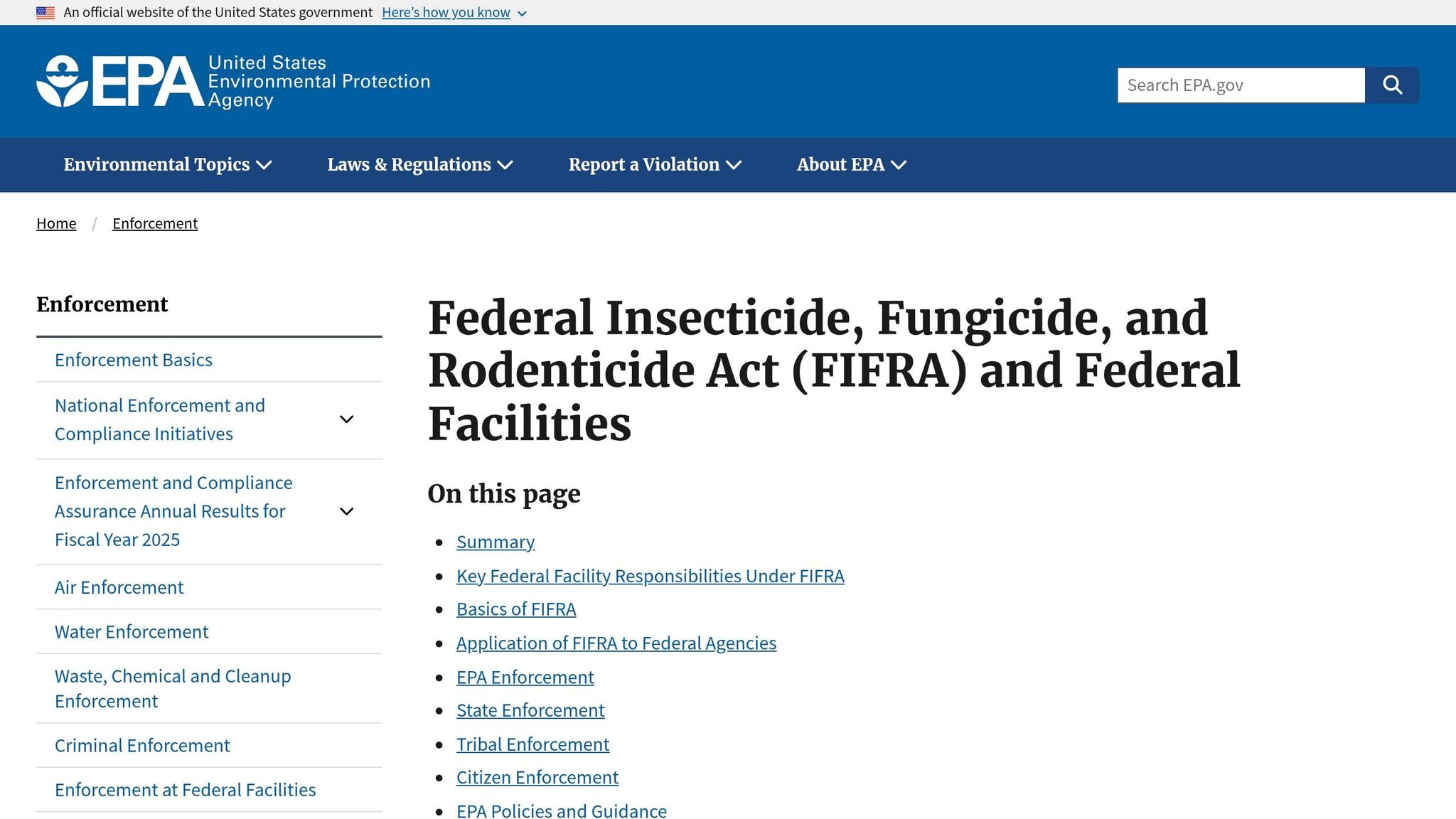 Federal Insecticide, Fungicide, and Rodenticide Act