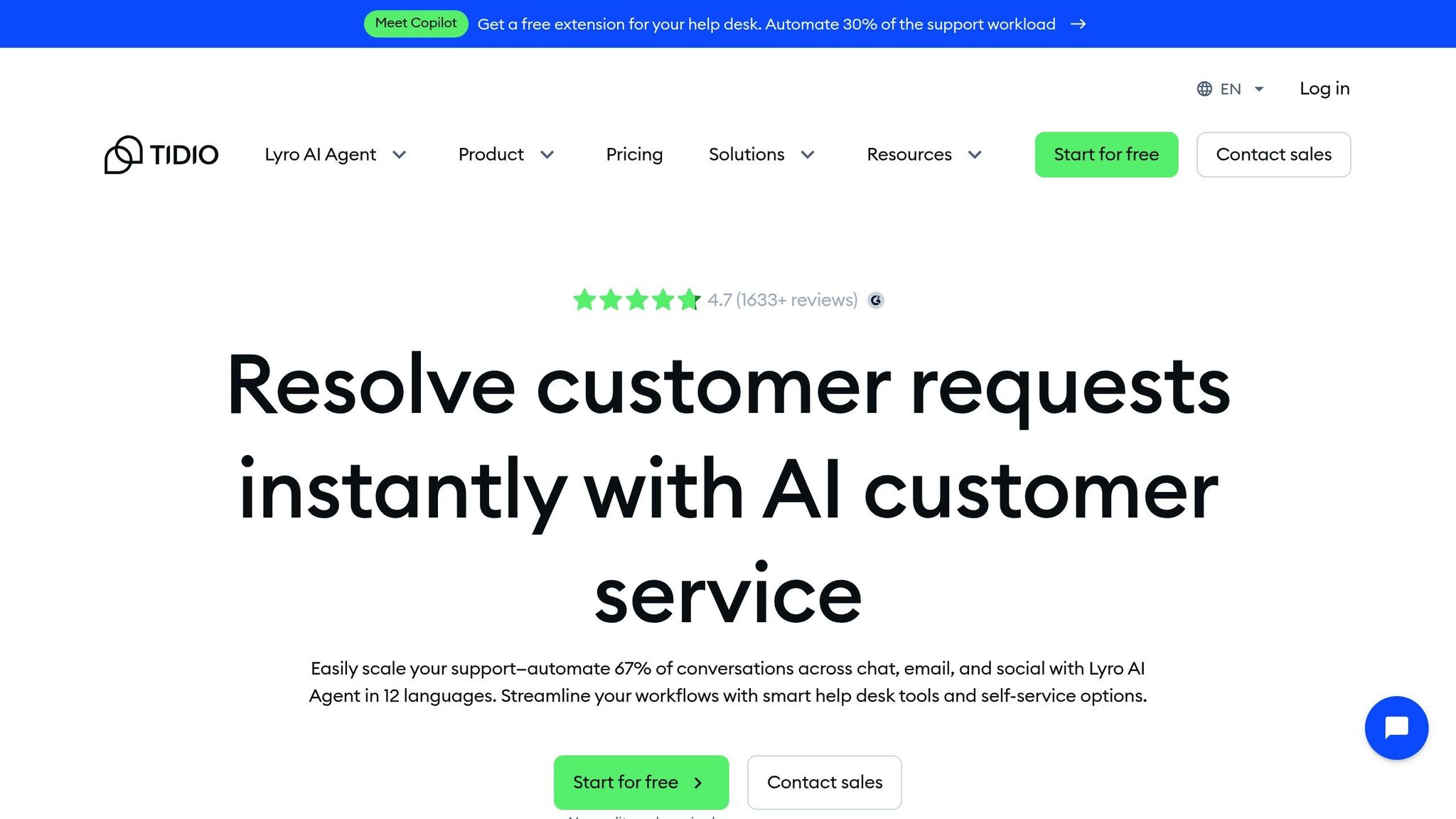 Tidio AI Chatbot