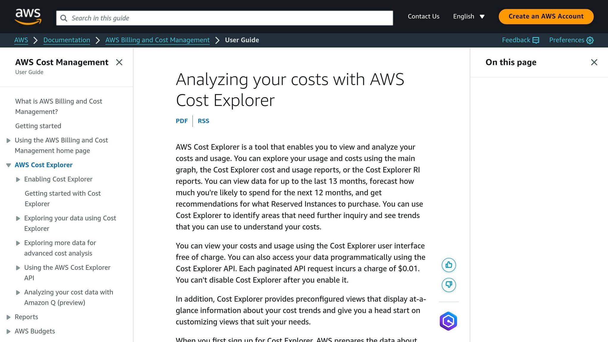 AWS Cost Explorer