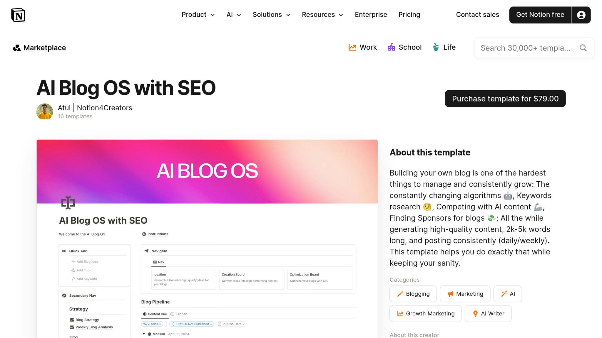 Blogging OS with AI and SEO