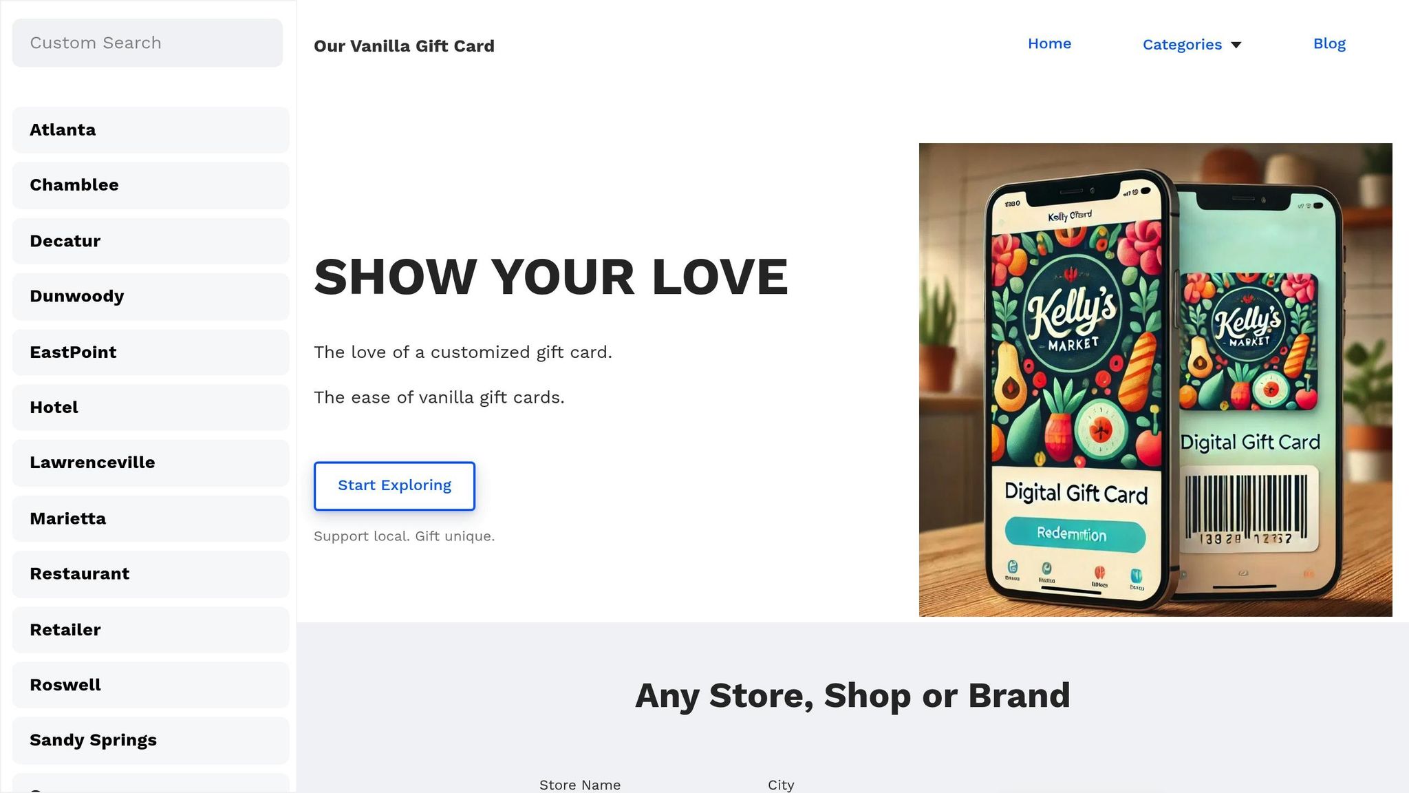 Our Vanilla Gift Card