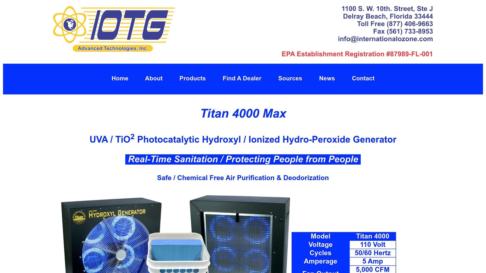 Titan Hydroxyl Generator