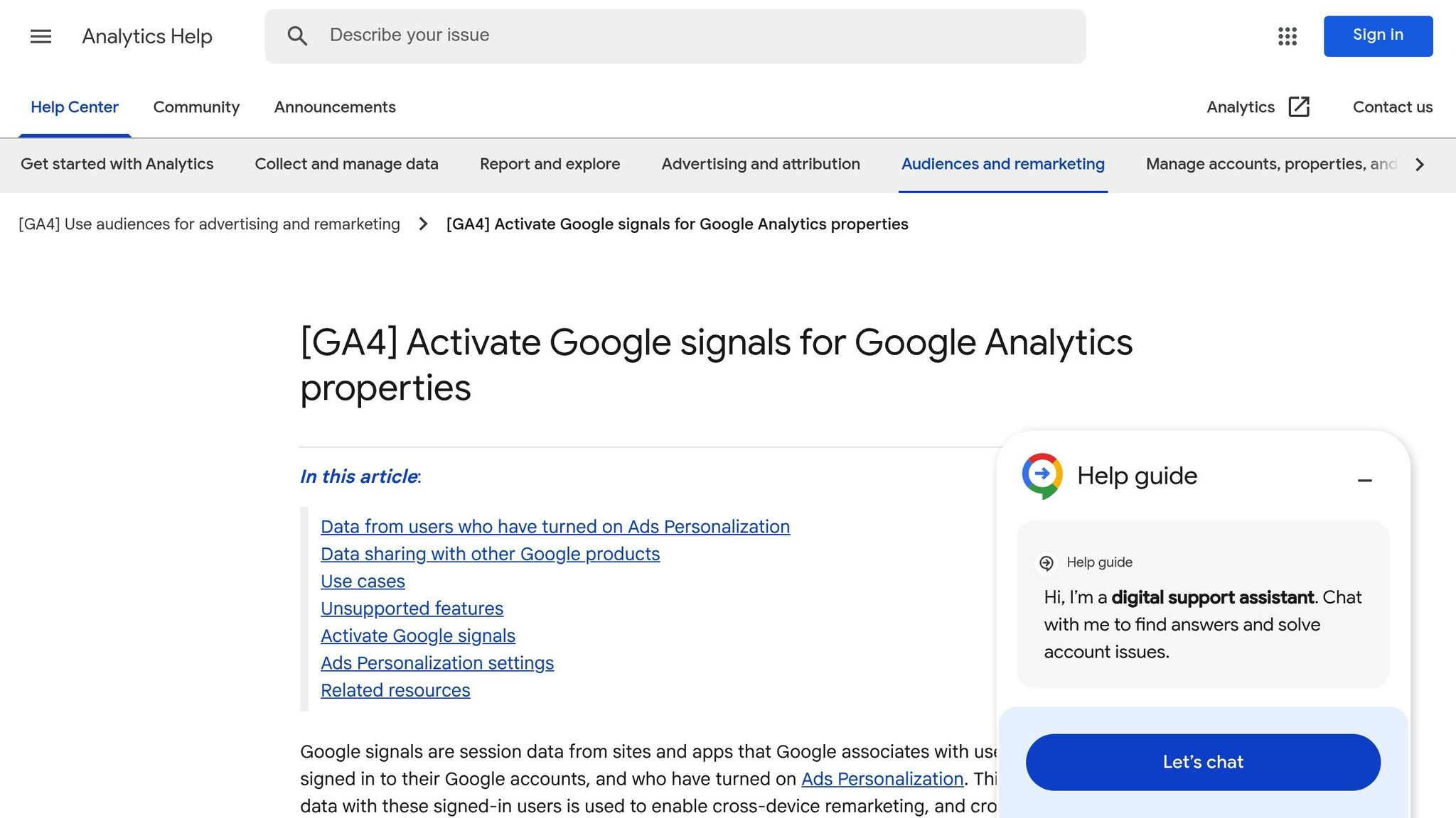 Google Signals