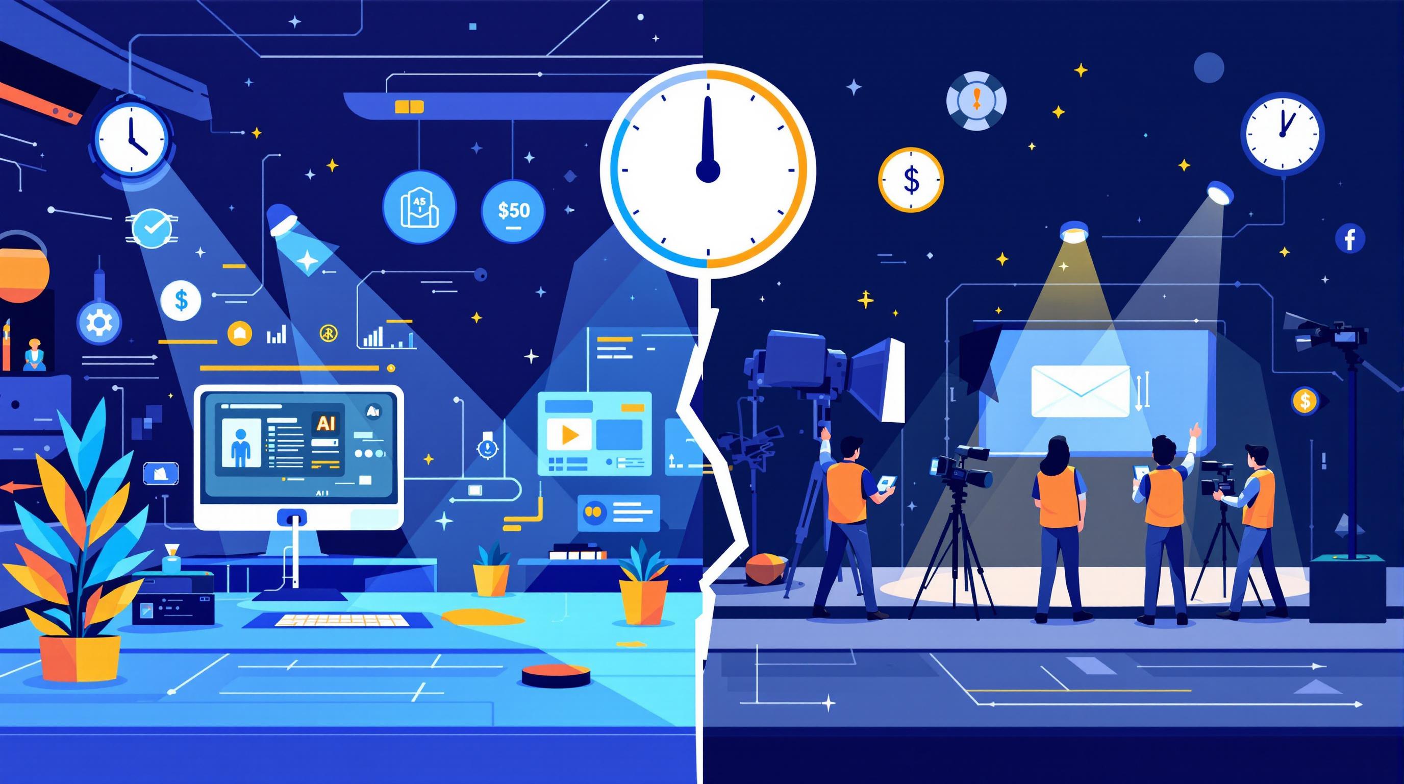 AI vs Traditional Video Production: Cost and Time Analysis