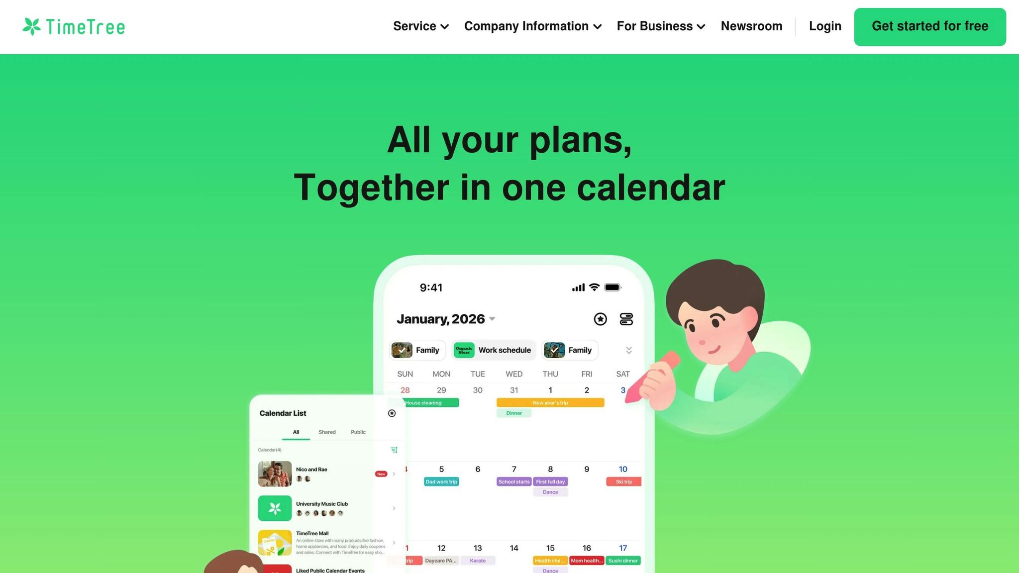 Strumenti di calendario collaborativo per piccole imprese 4 Timetree