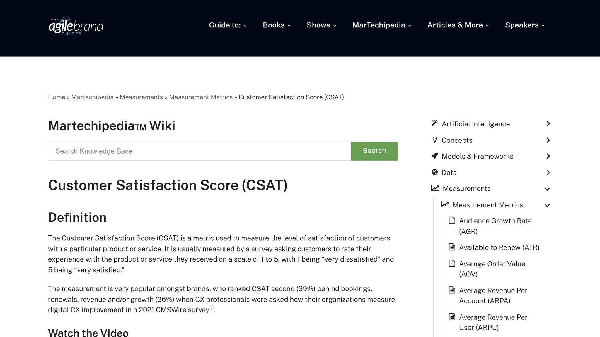 Customer Satisfaction Score