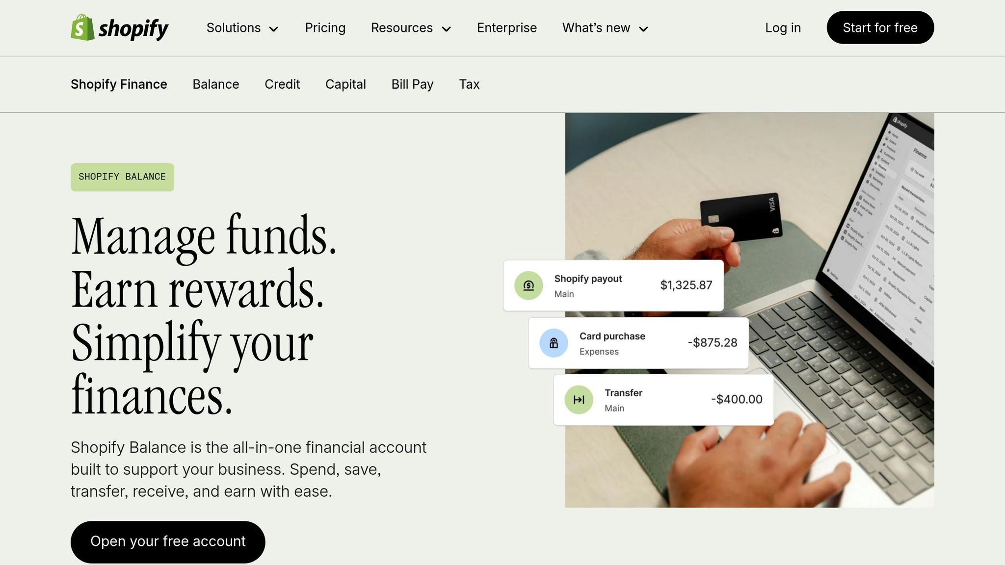 Shopify Balance