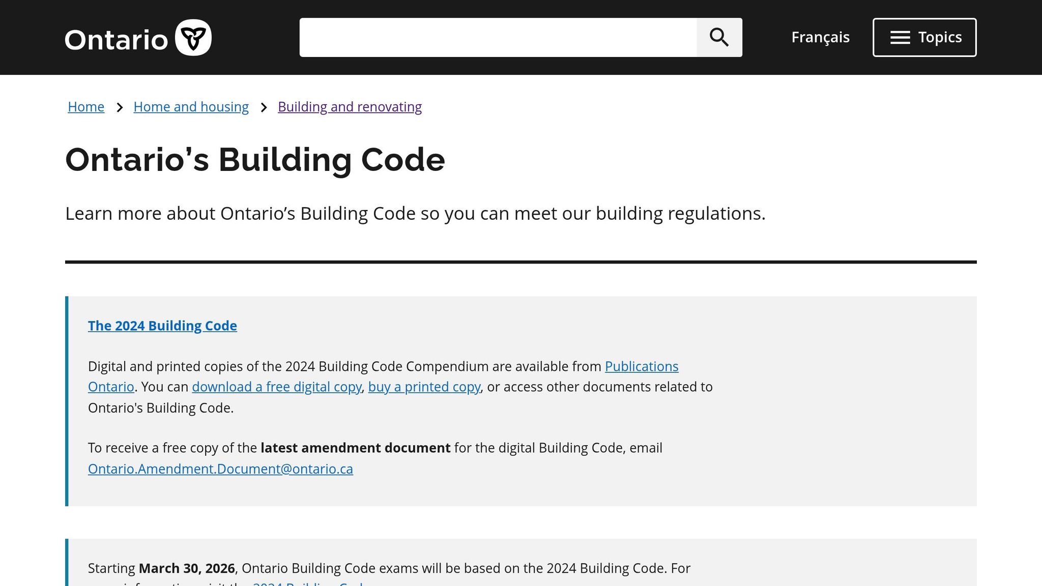 Ontario Building Code