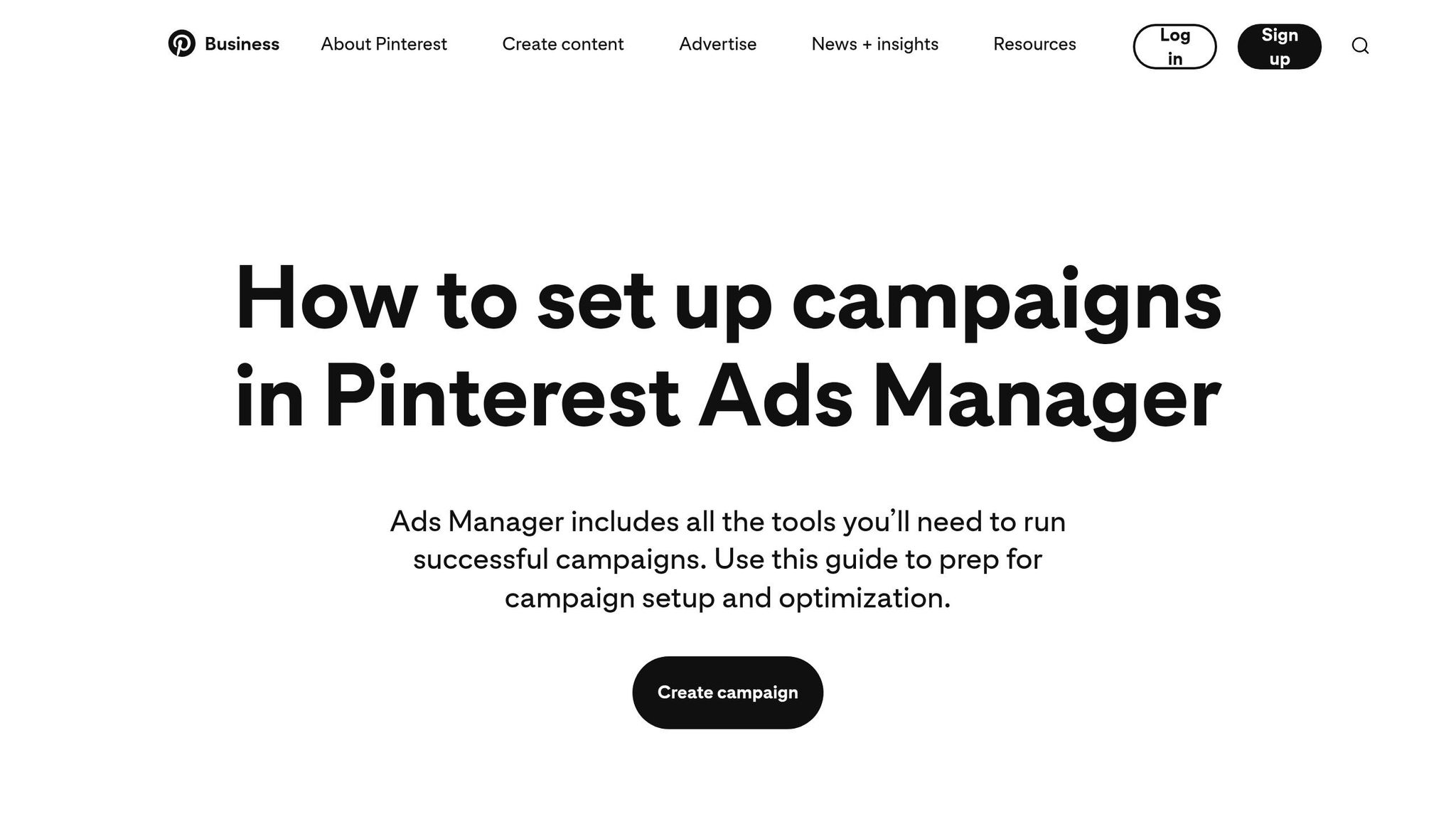 Pinterest Ads Manager