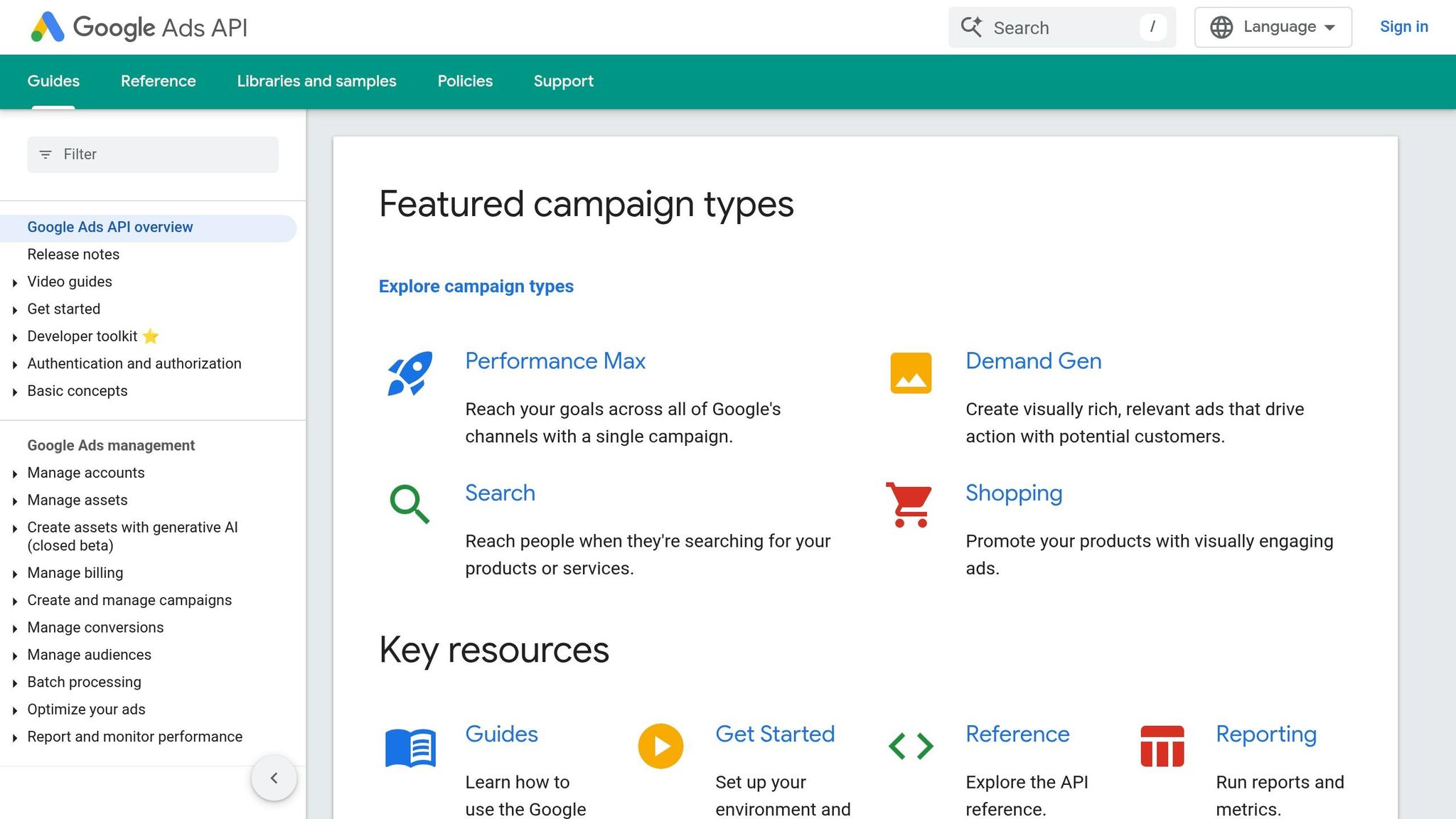 Google Ads API