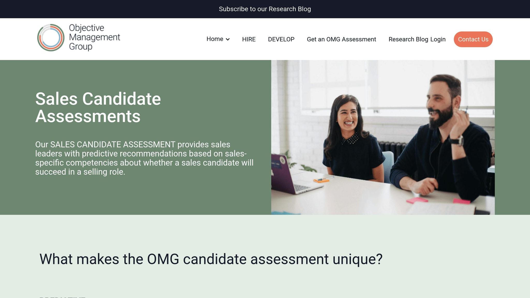 OMG Sales Assessments
