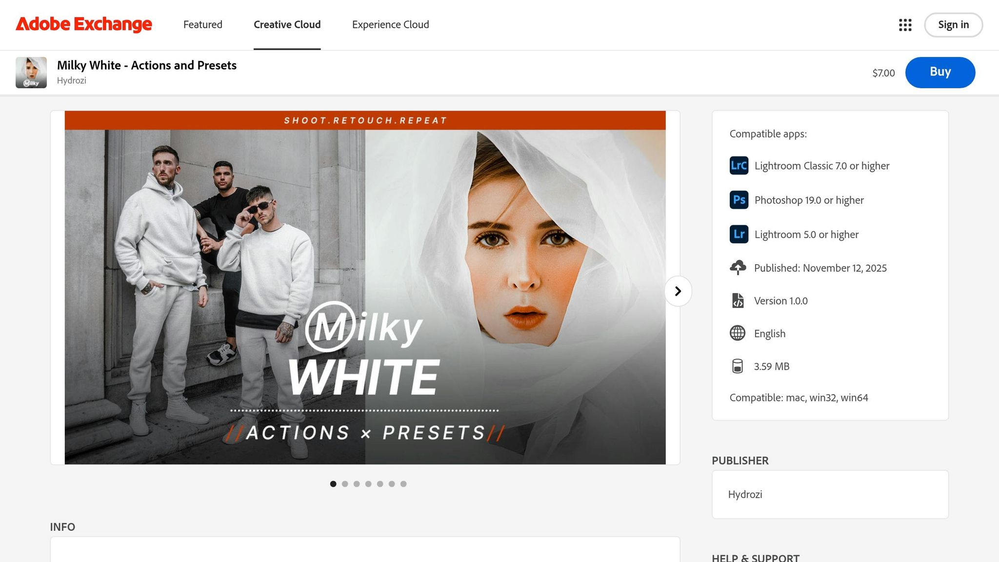 Milky White Preset