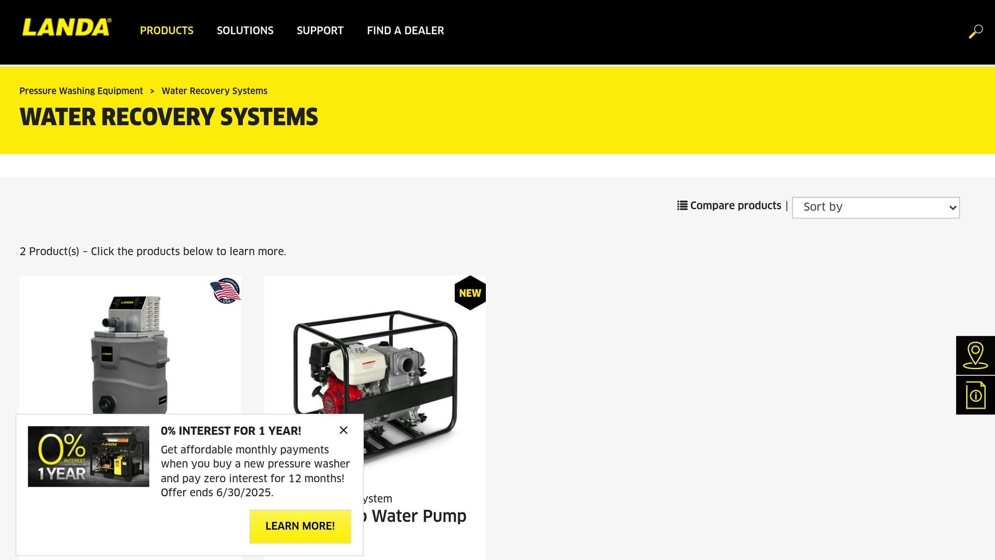 Landa Wash Water Recovery System