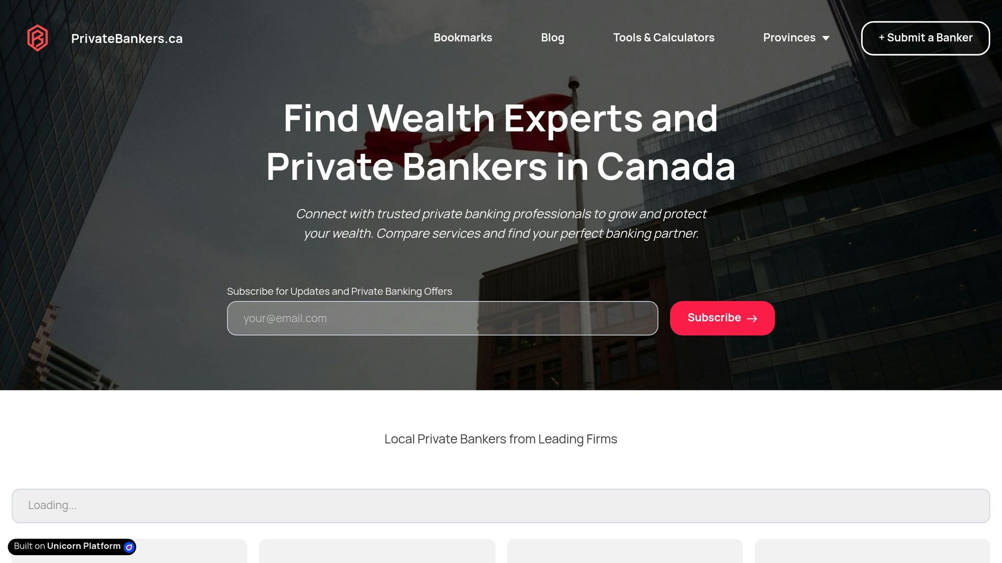 Find Wealth Experts and Private Bankers in Canada