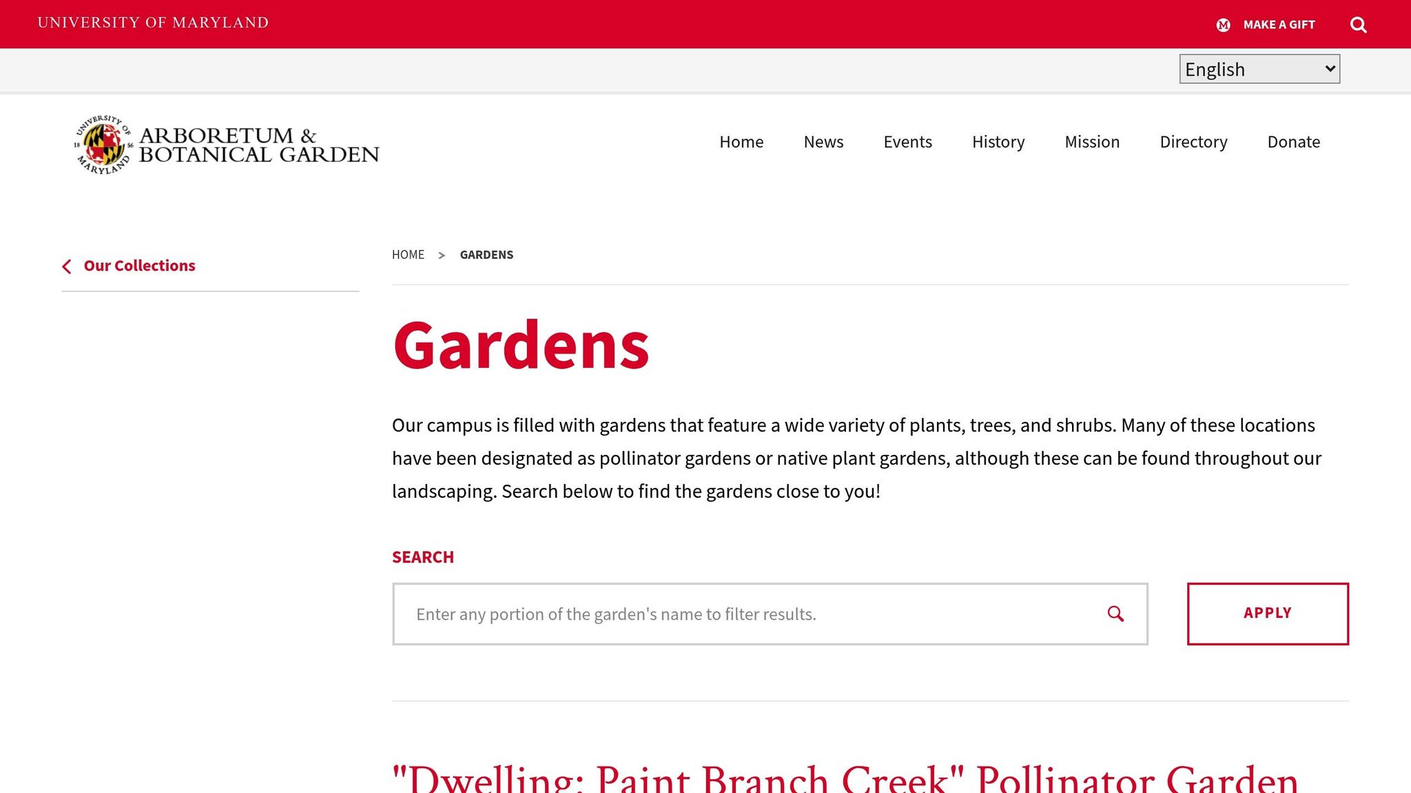 University of Maryland Arboretum