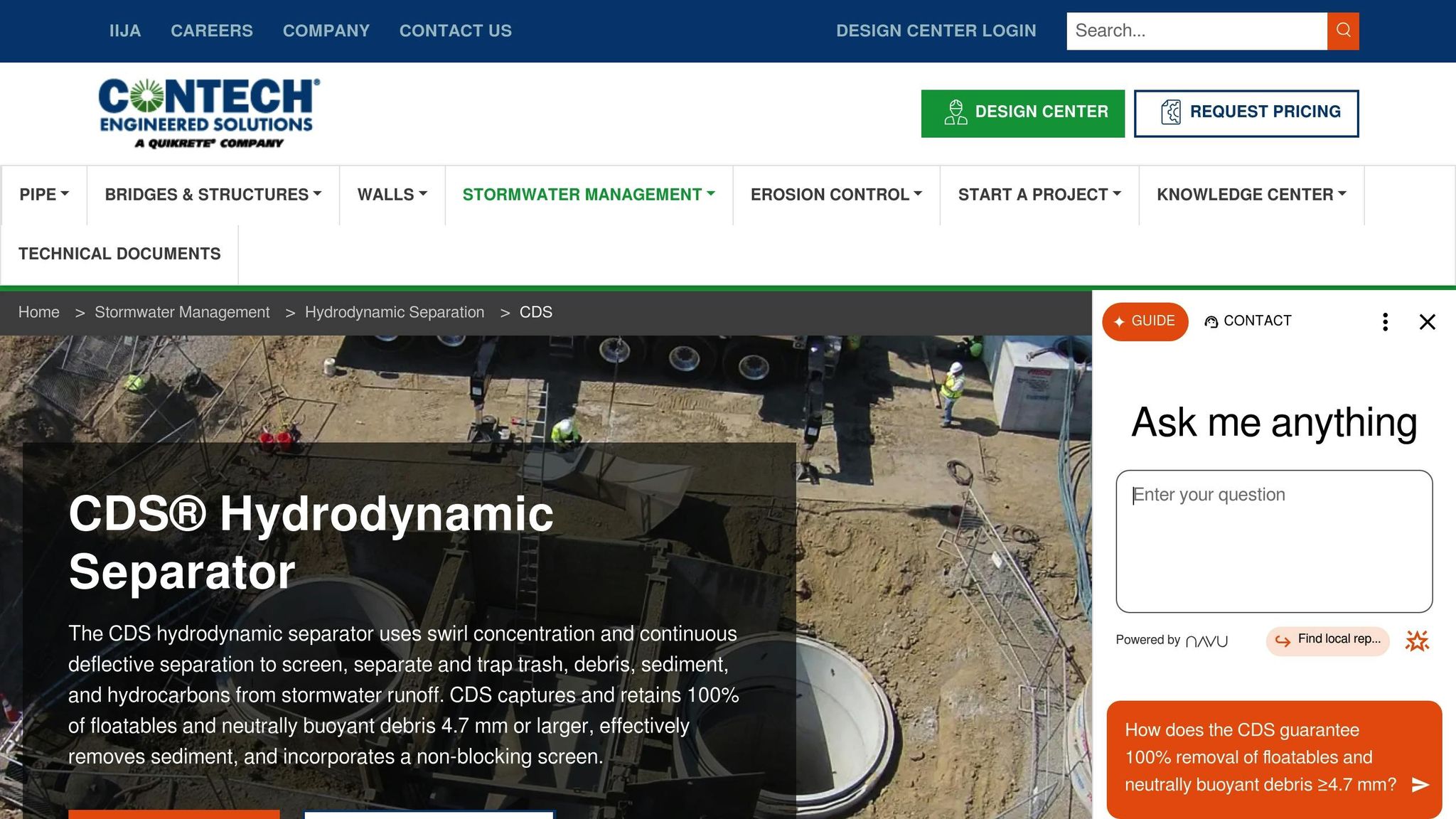 CDS Stormwater Treatment System