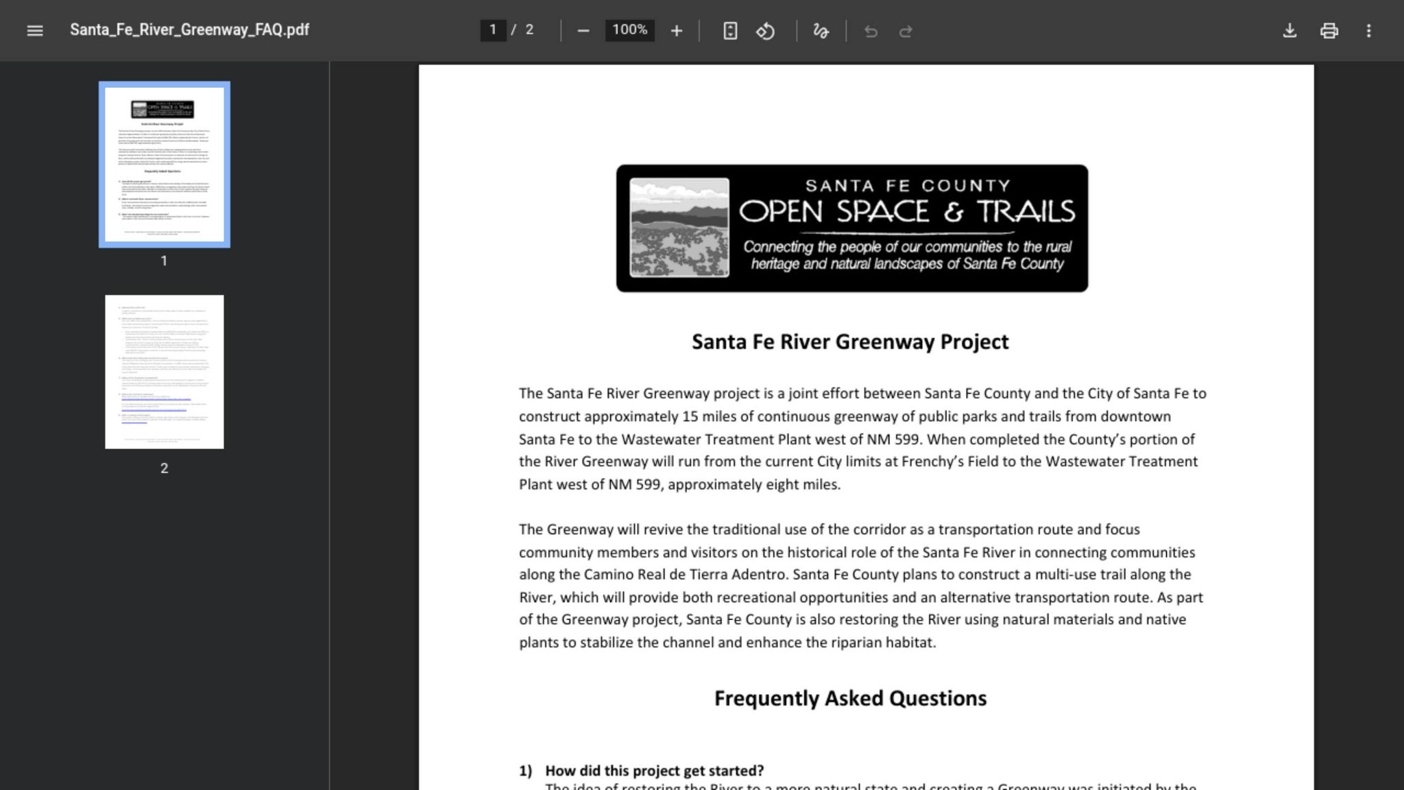 Santa Fe River Trail Project