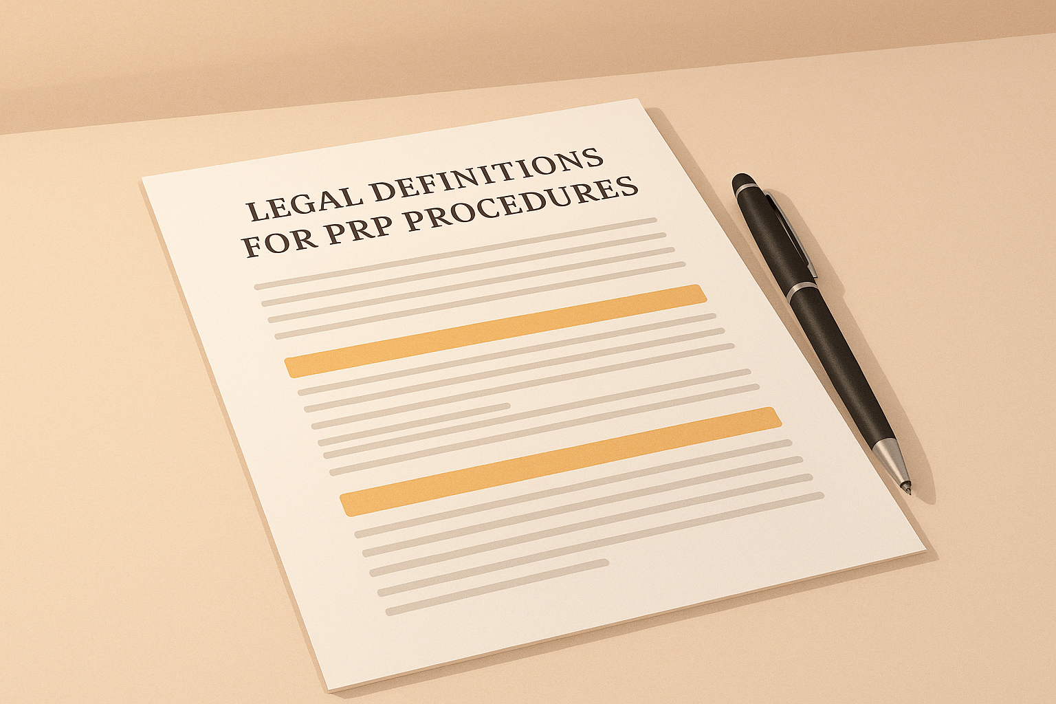 Legal Definitions for PRP Procedures