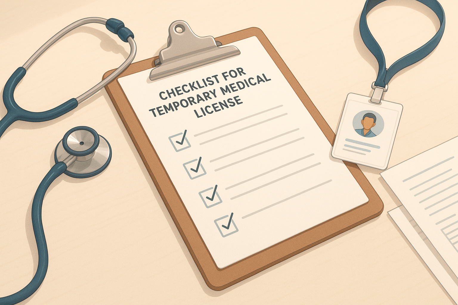 Checklist for Temporary Medical License Applications