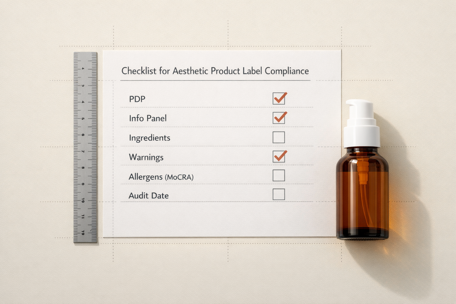 Checklist for Aesthetic Product Label Compliance