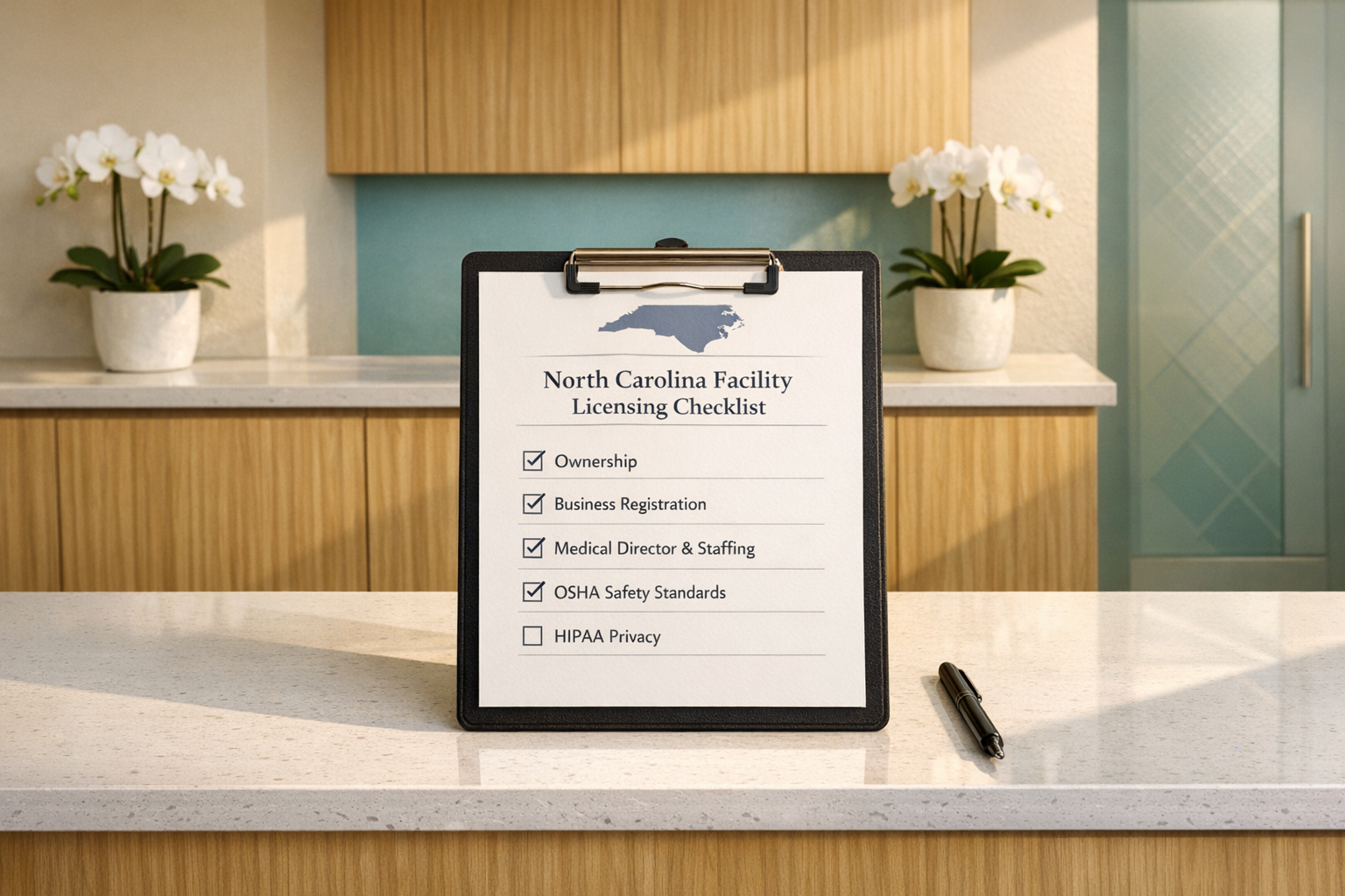 Checklist for North Carolina Facility Licensing