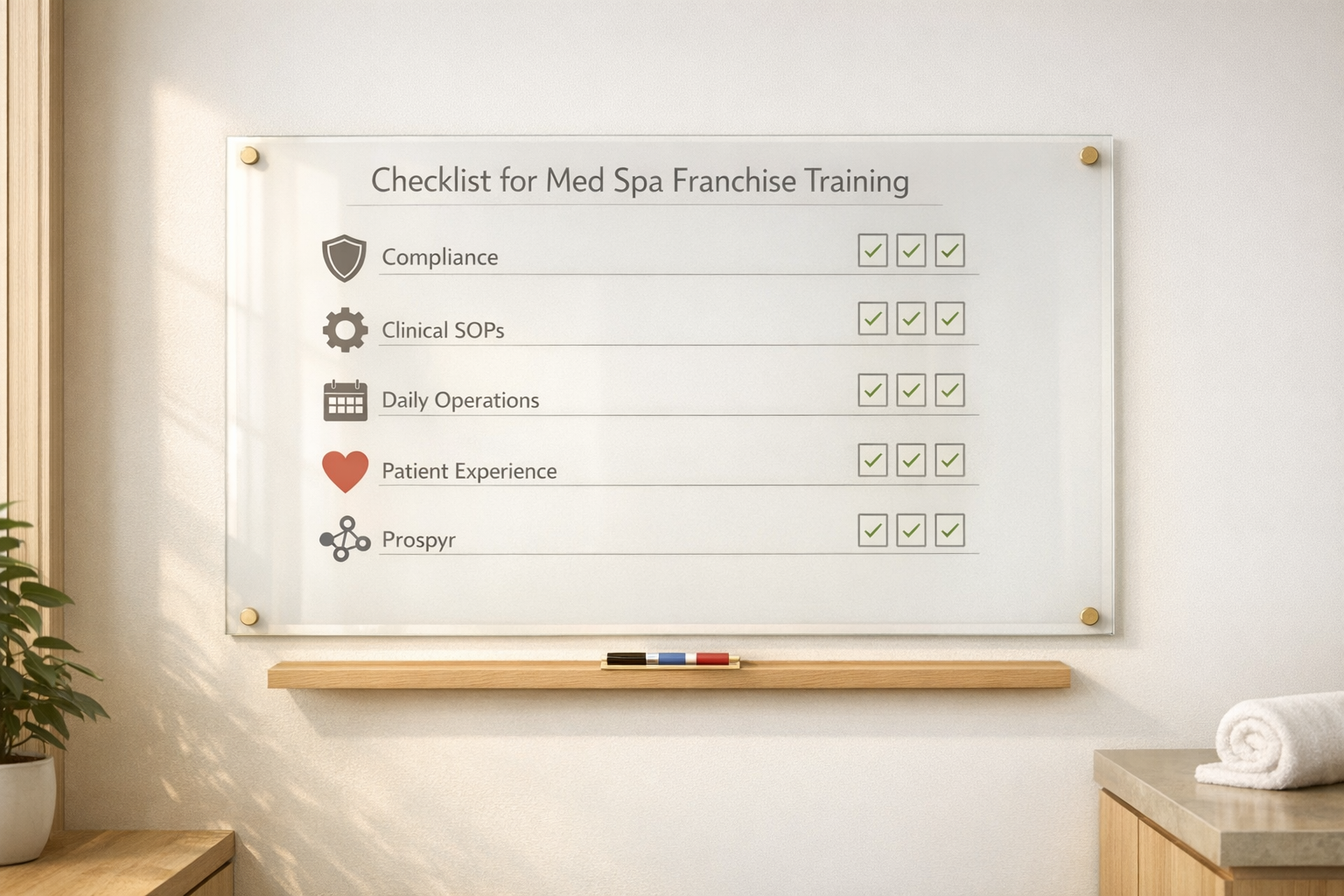 Checklist for Med Spa Franchise Training