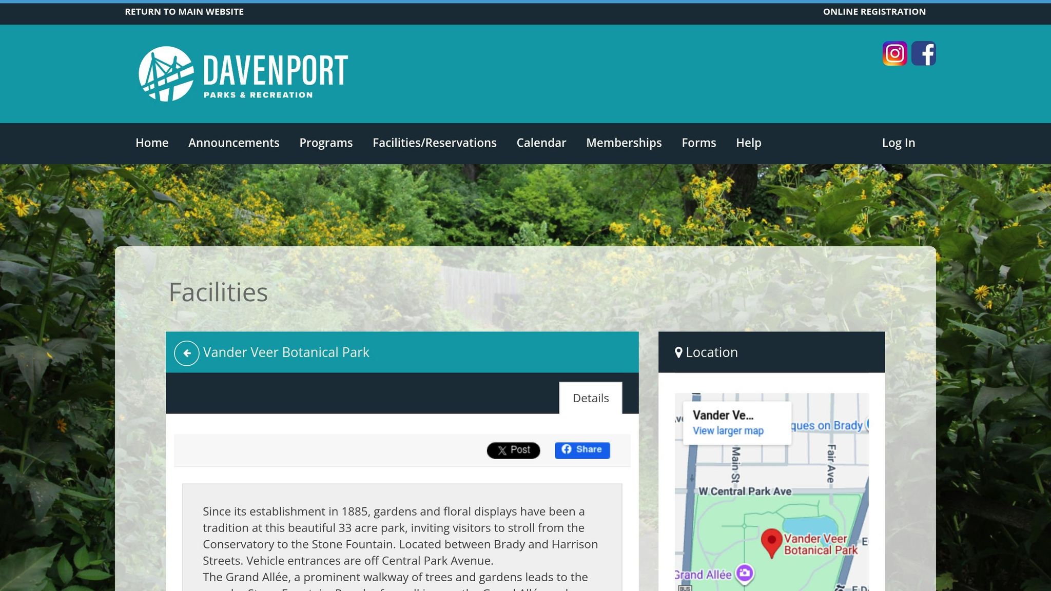 Vander Veer Botanical Park