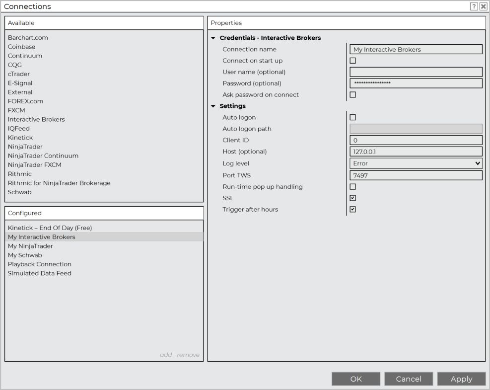 Interactive Brokers Connection