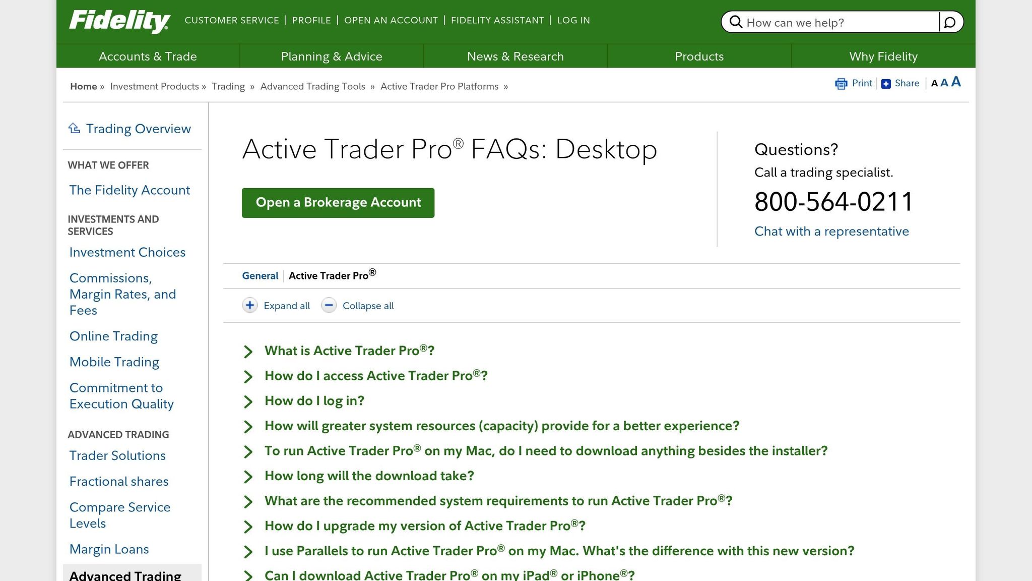 Fidelity Active Trader Pro
