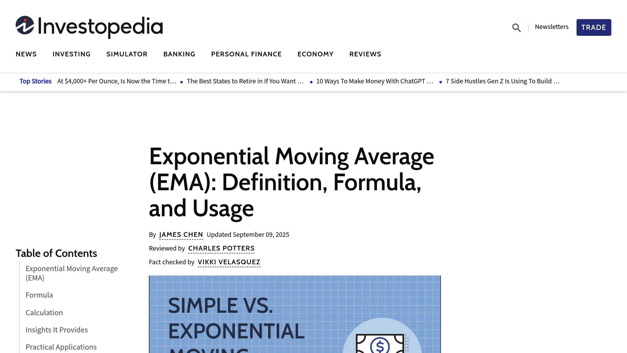 Exponential Moving Average