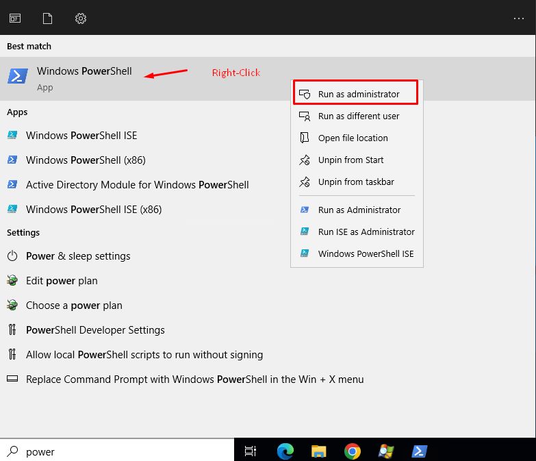 Open Windows Powershell