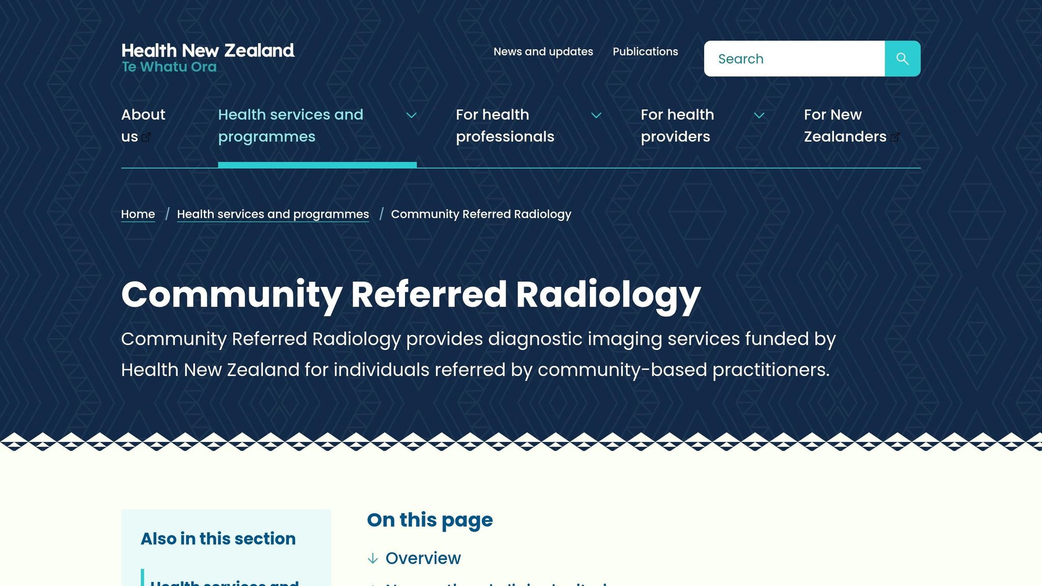 Community-Referred Radiology Programme
