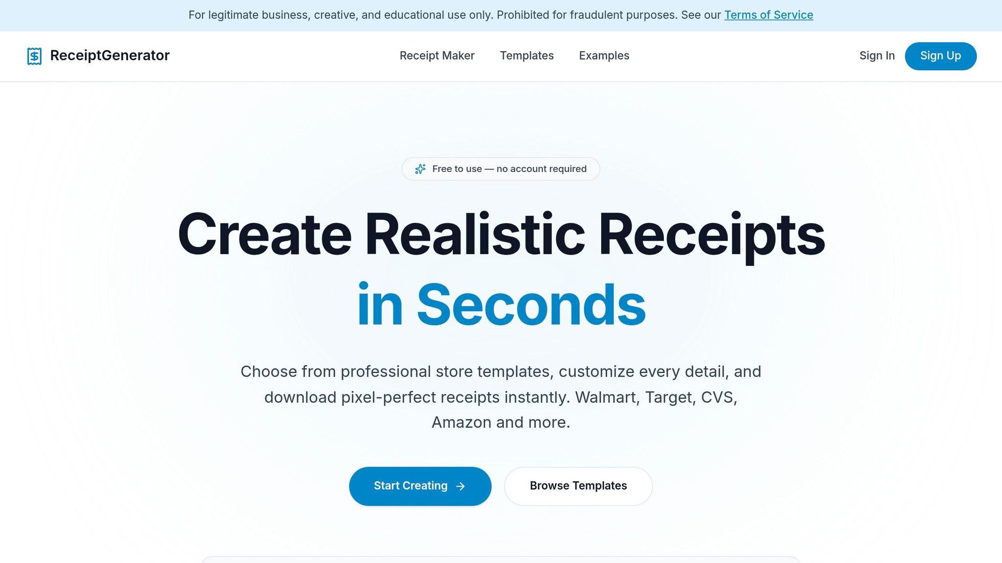 Receipt Generator