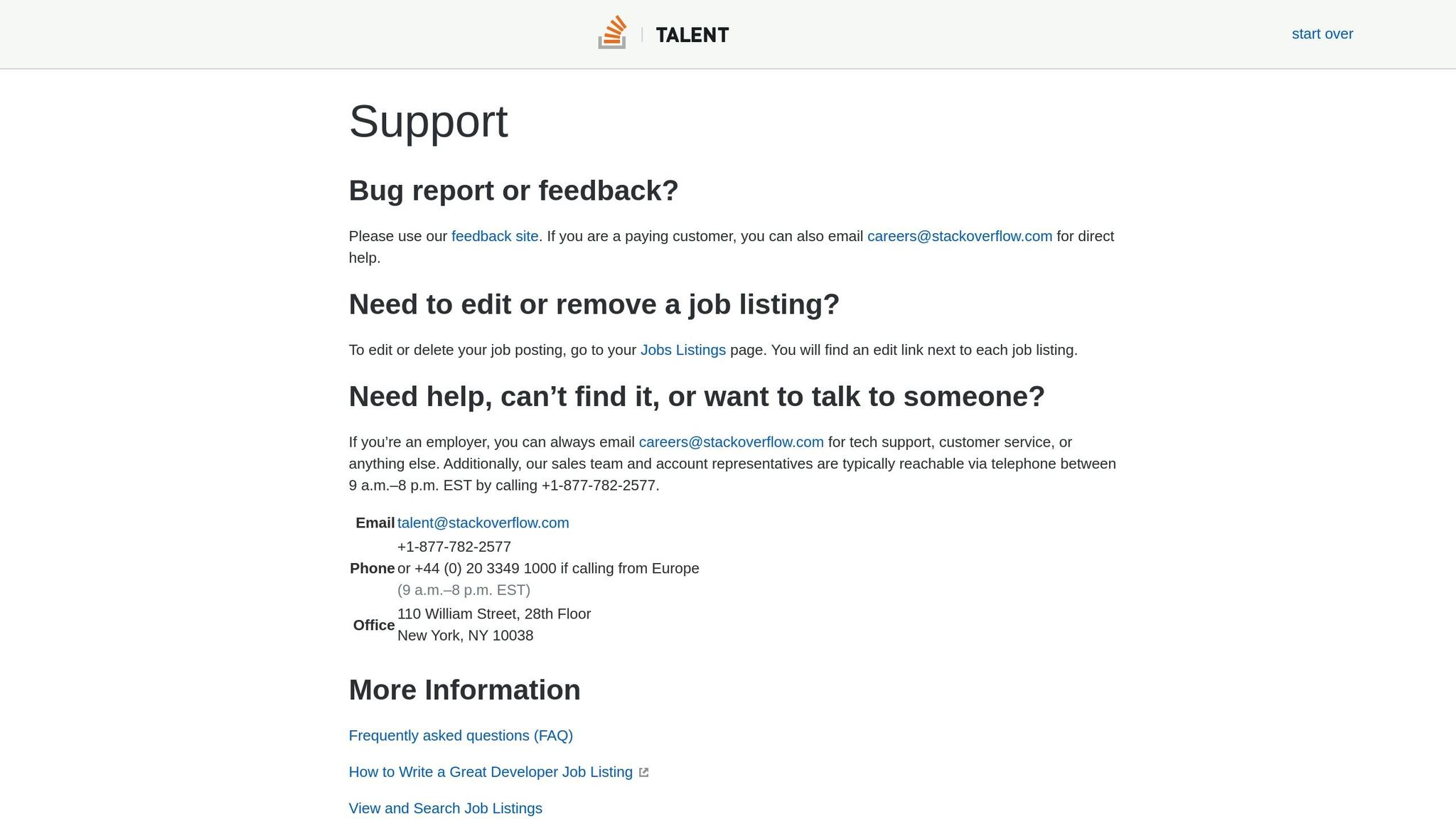 Stack Overflow Talent