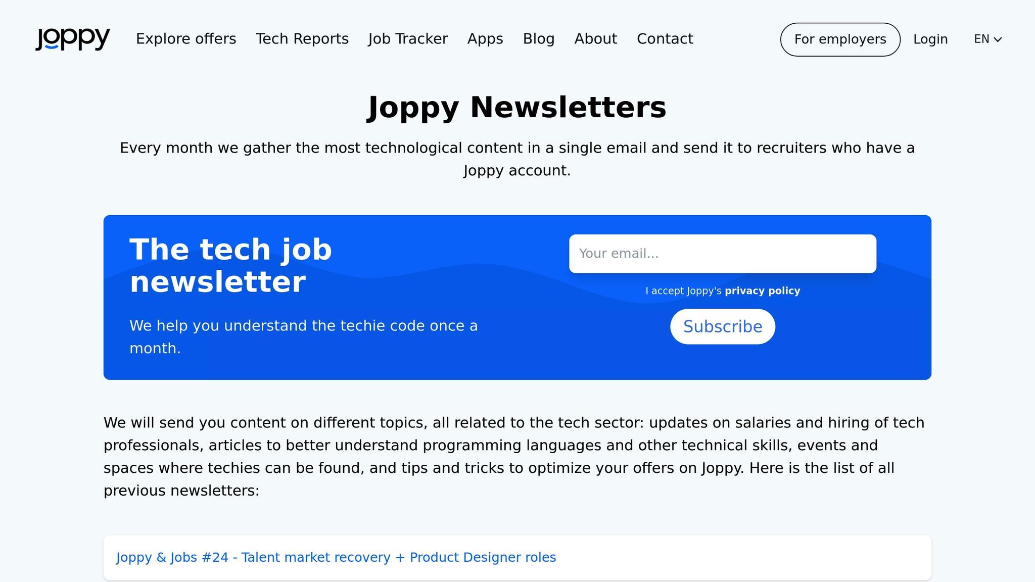 Joppy Newsletter