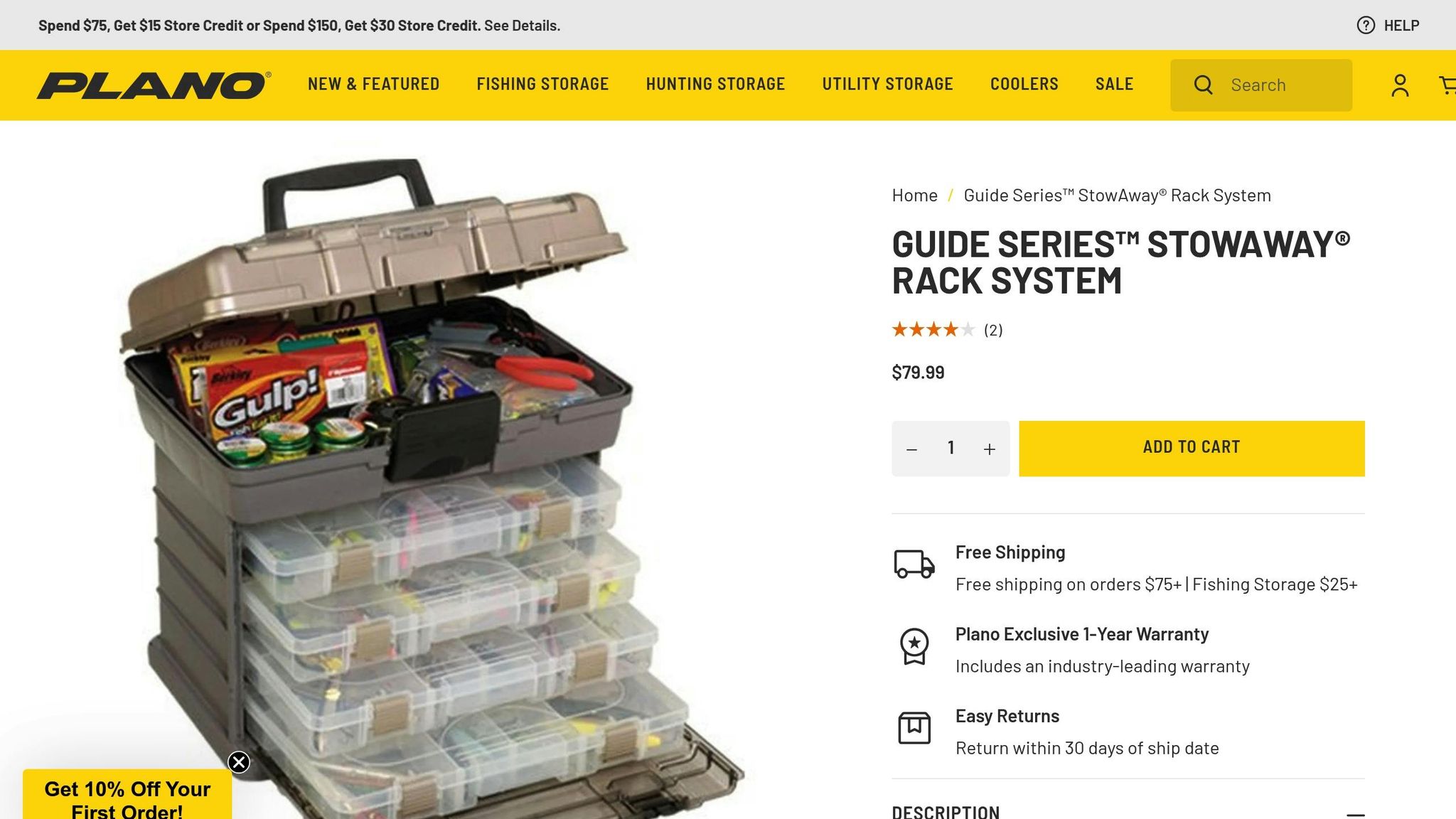 Plano Guide Series StowAway Rack System