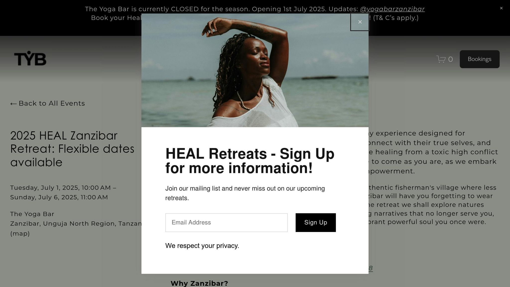 Heal Zanzibar Retreat