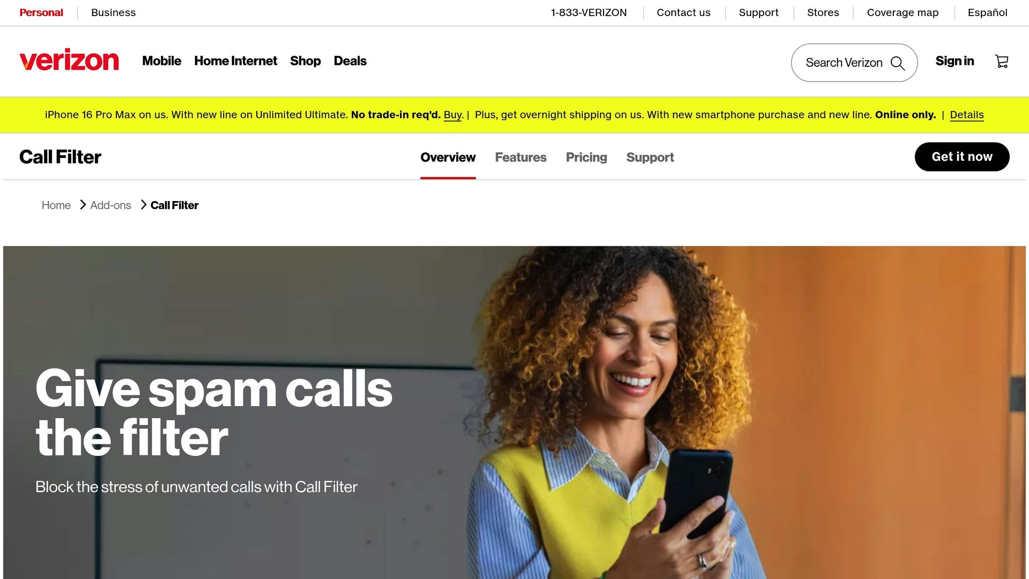 Verizon Call Filter