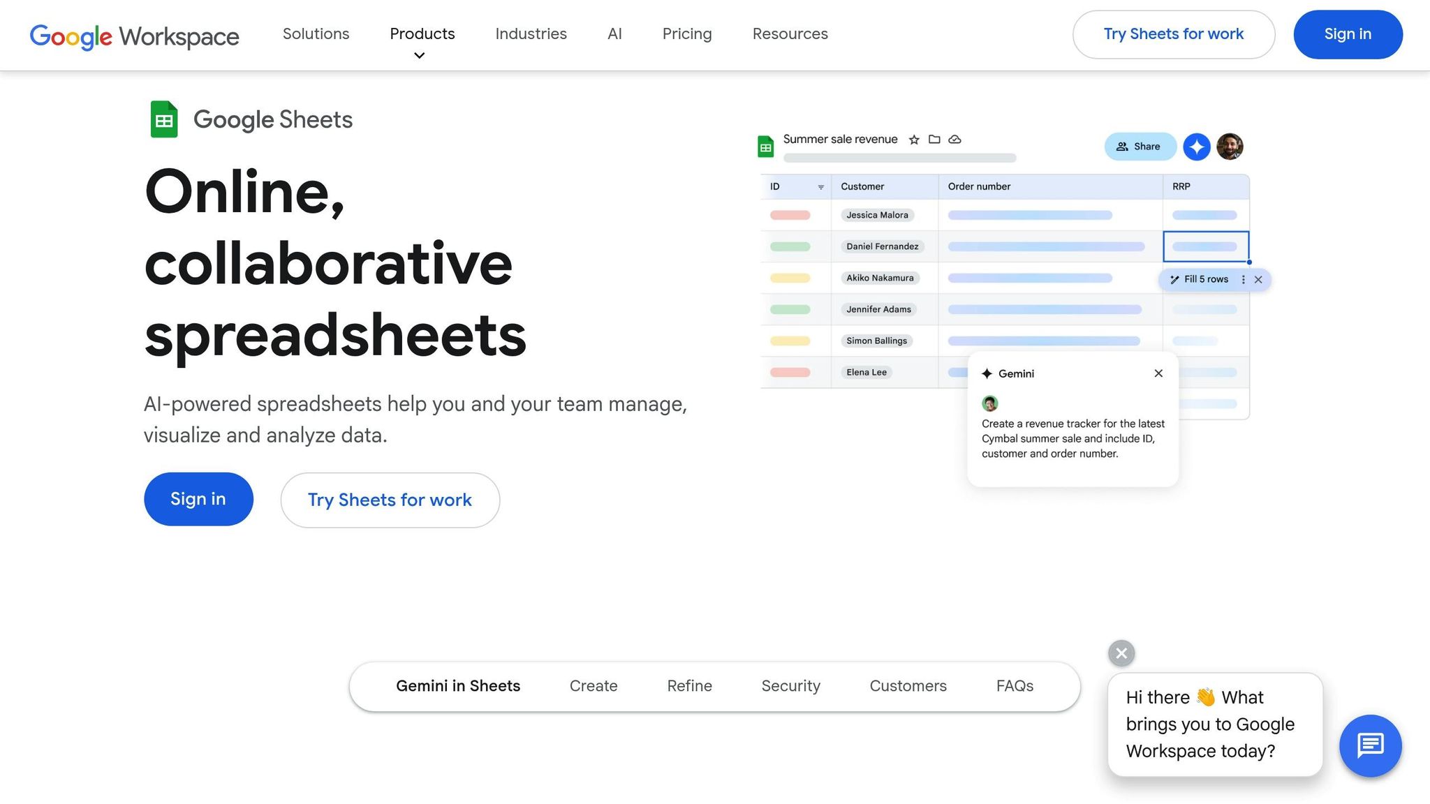 Google Sheets