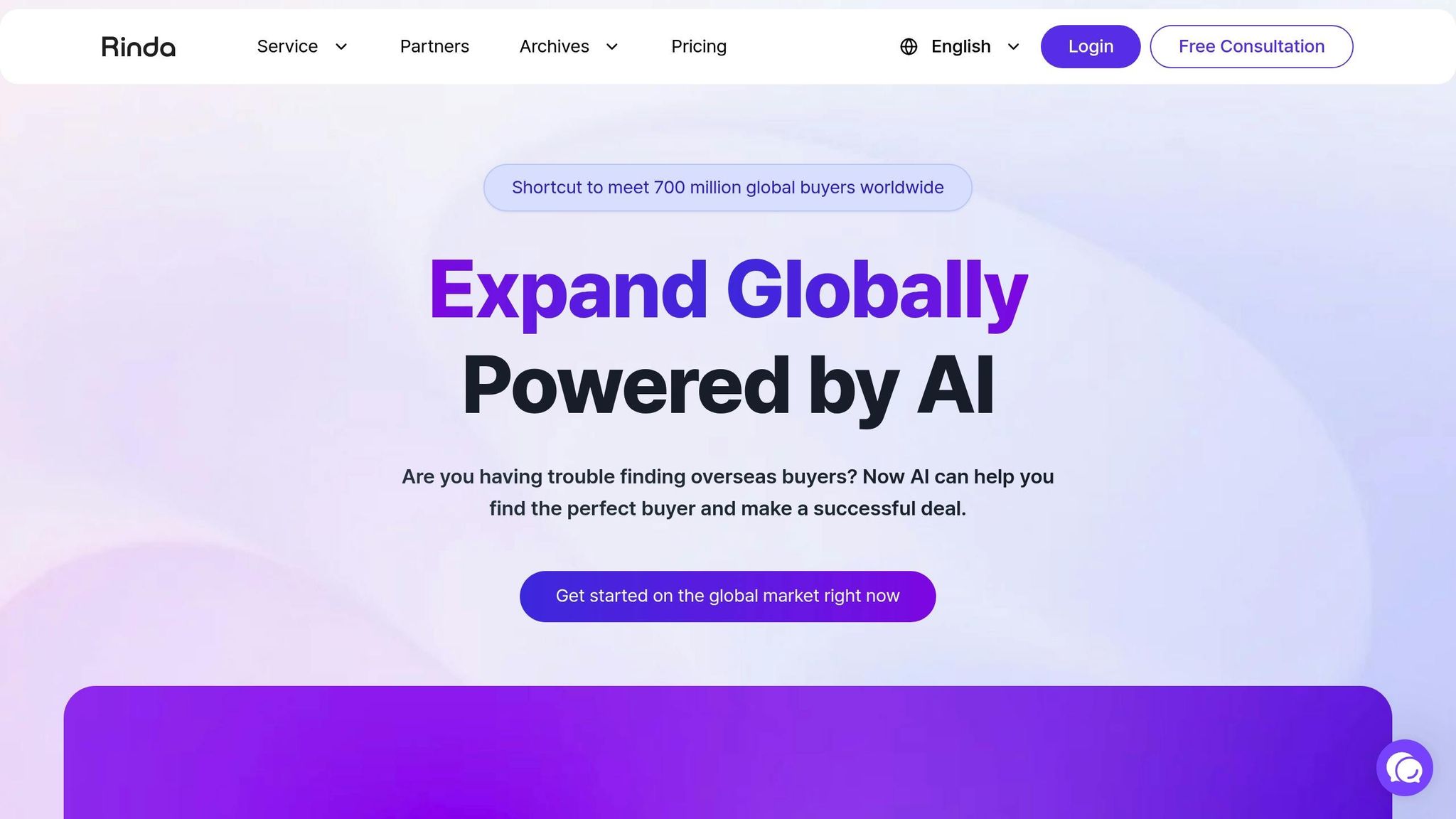 RINDA Global Sales Performance Widget