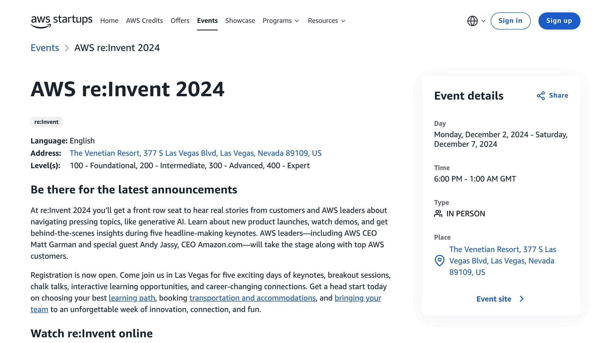 AWS re:Invent