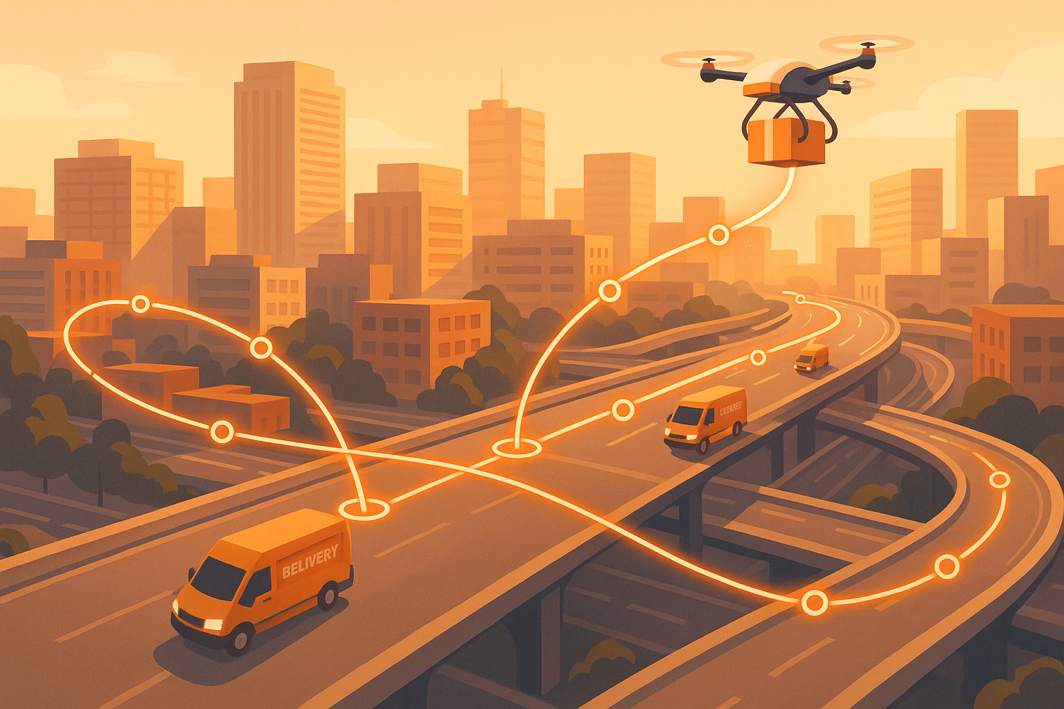 Thumbnail for: How AI Handles Traffic for Urgent Deliveries