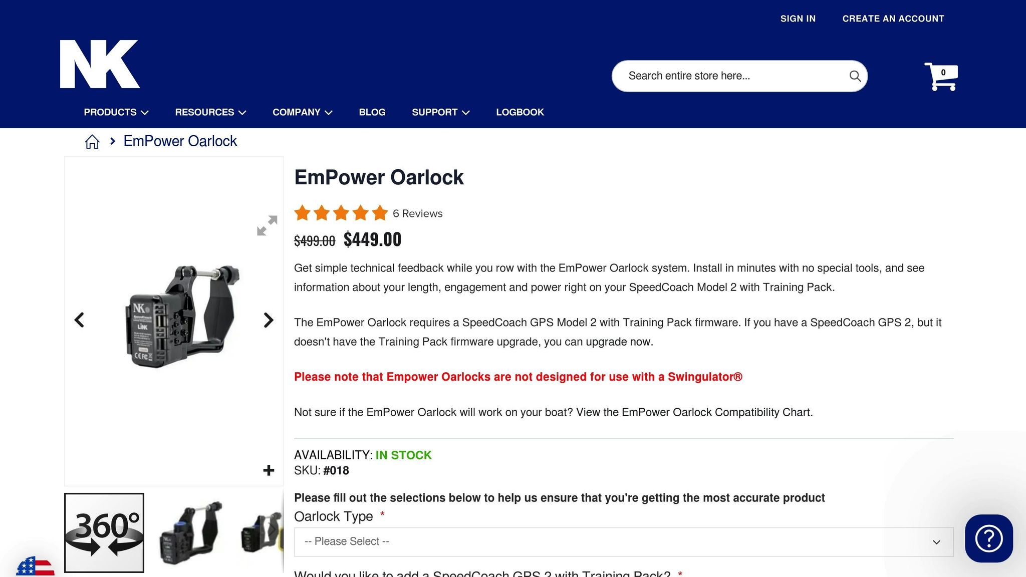Empower Oarlock
