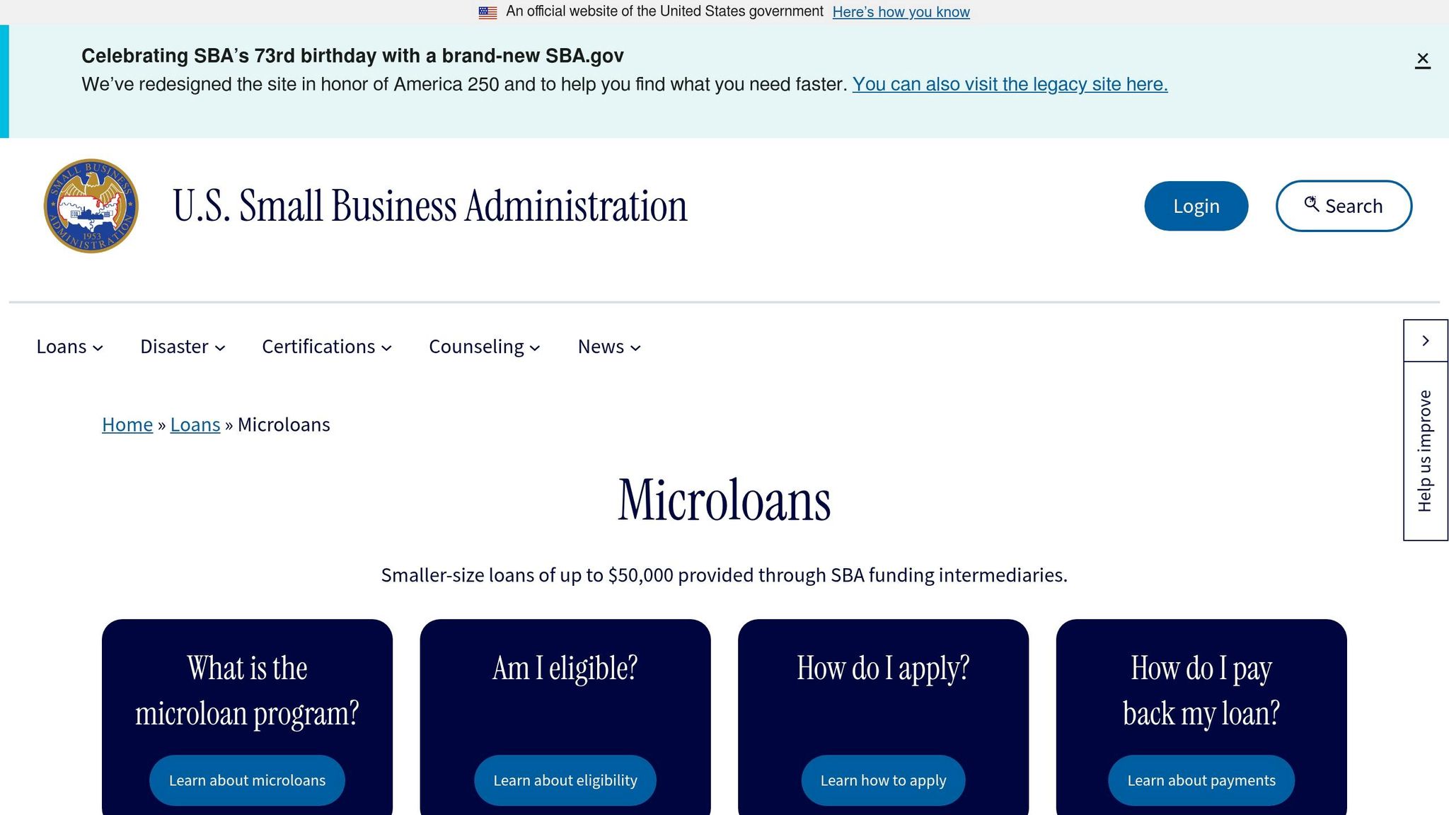 SBA Microloans