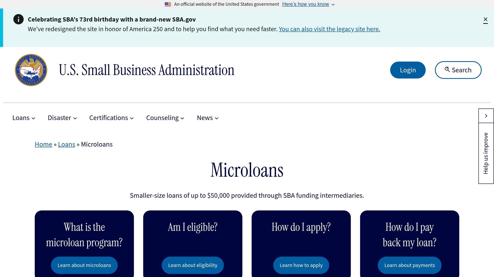 SBA Microloan