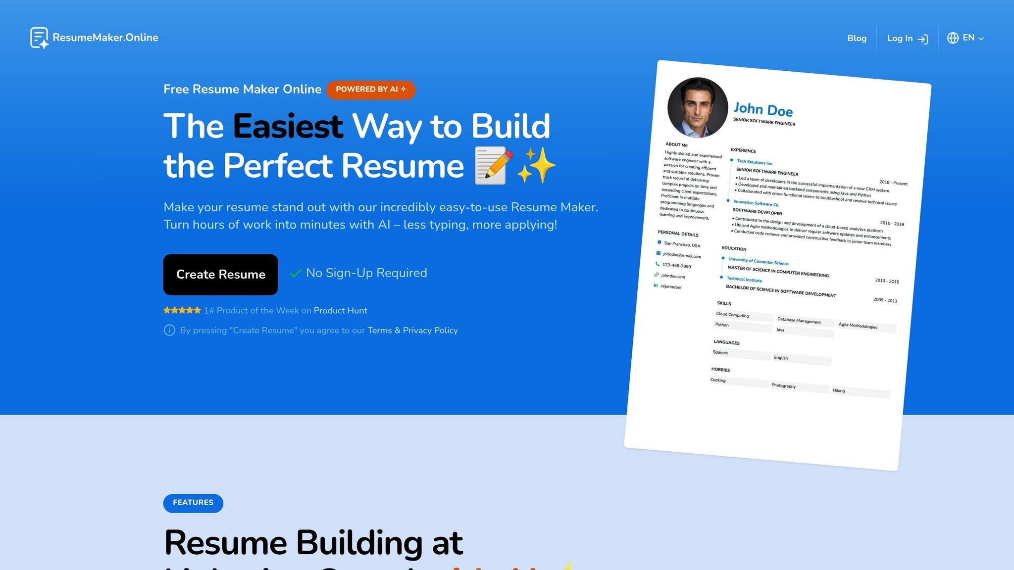 ResumeMaker Online