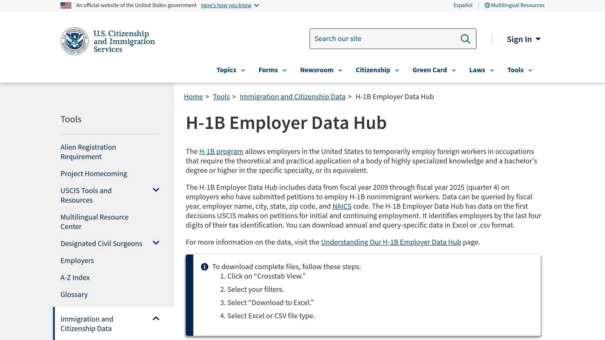 H-1B Data Hub