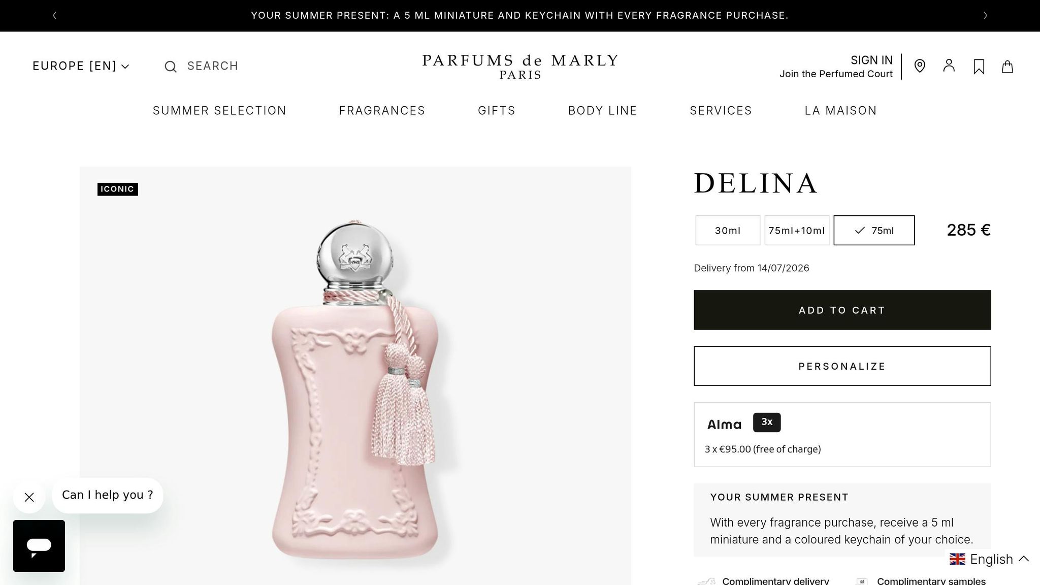 Parfums de Marly Delina