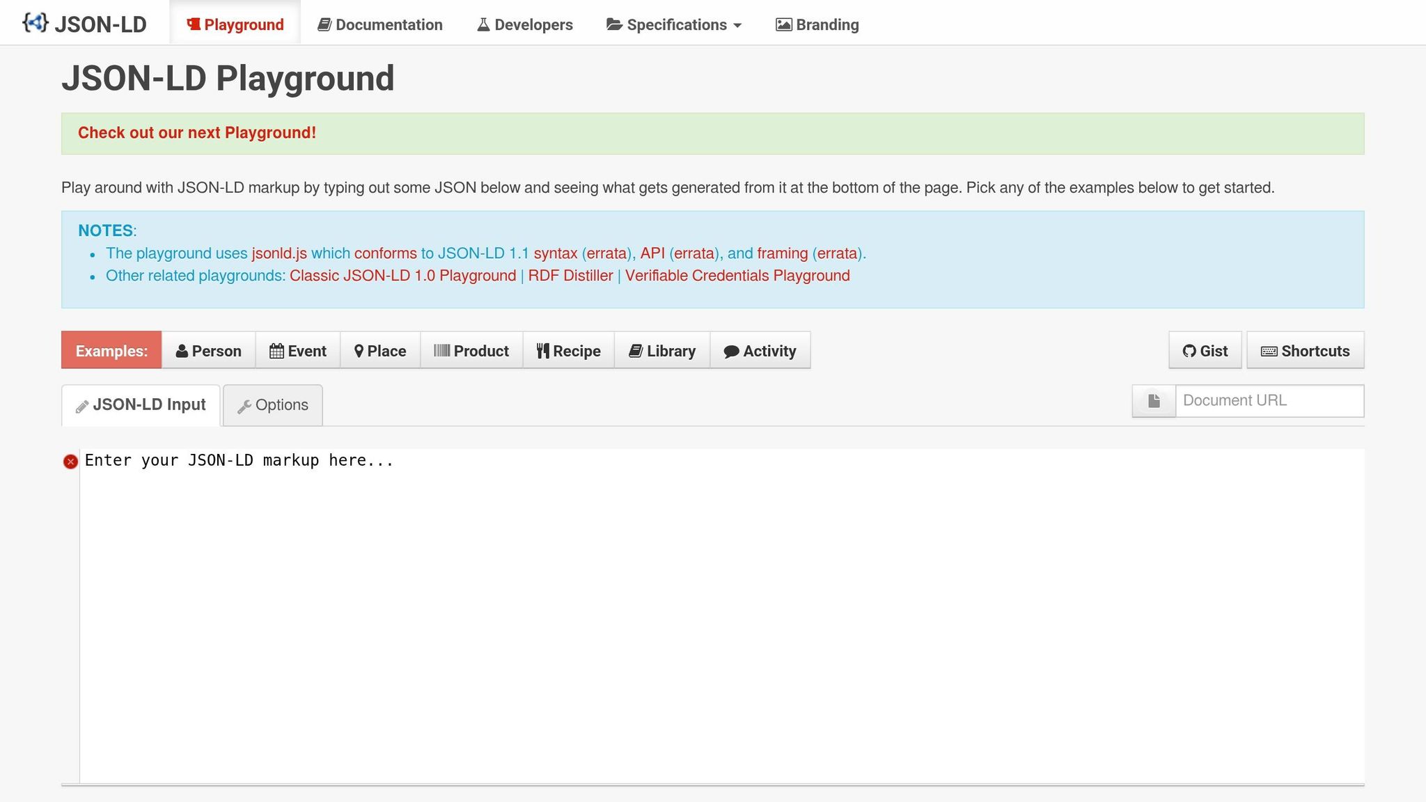 JSON-LD Playground